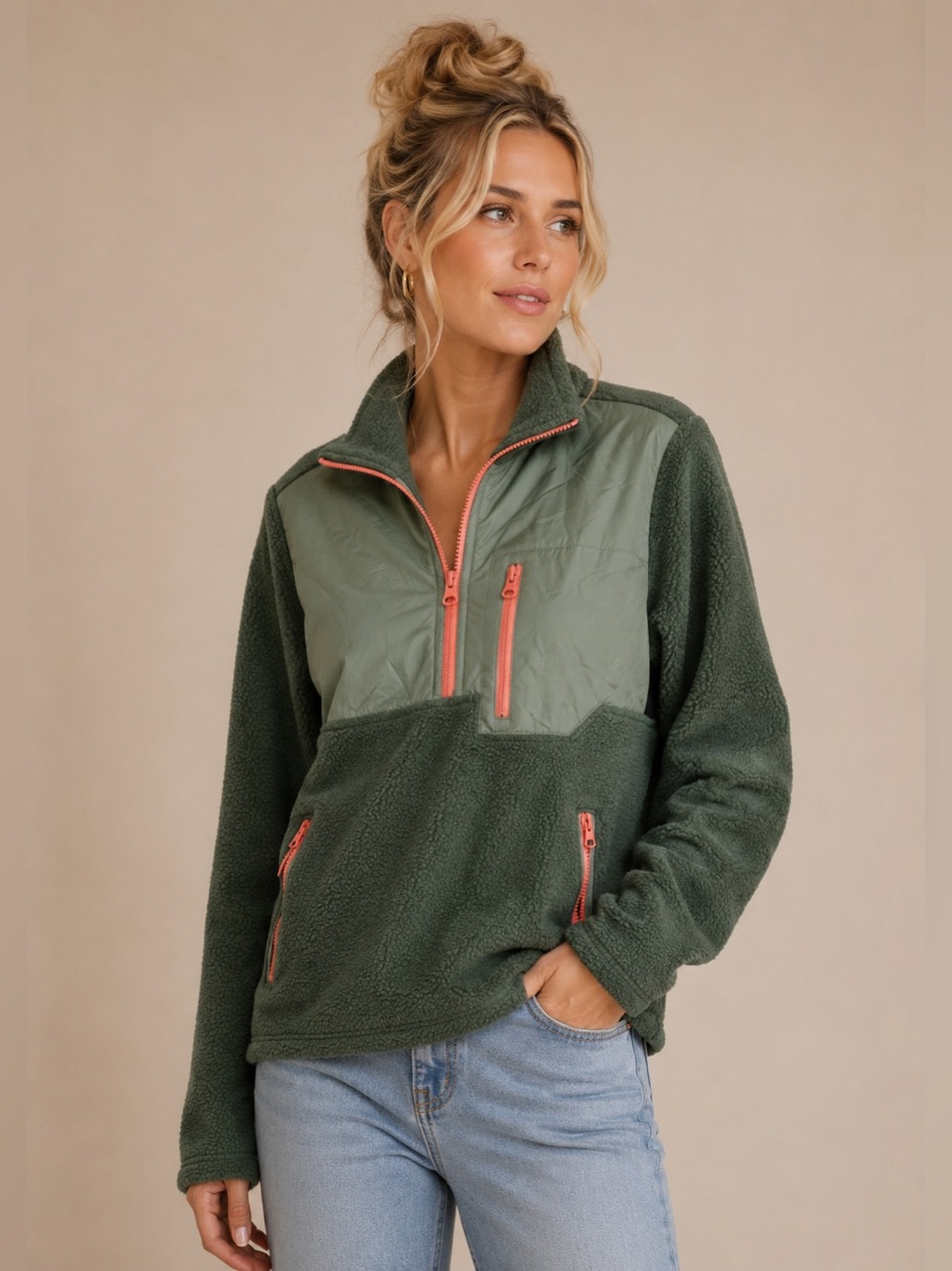 NWT Te Verde 1/4 Zip Up Jacket